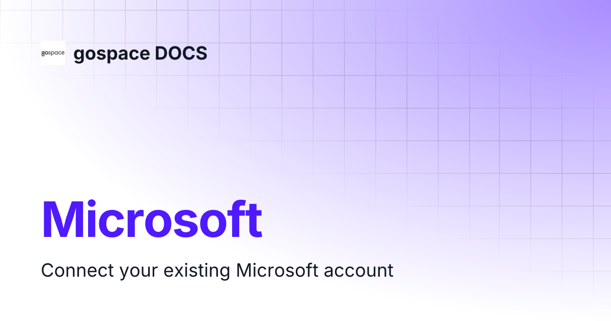 Microsoft | gospace DOCS